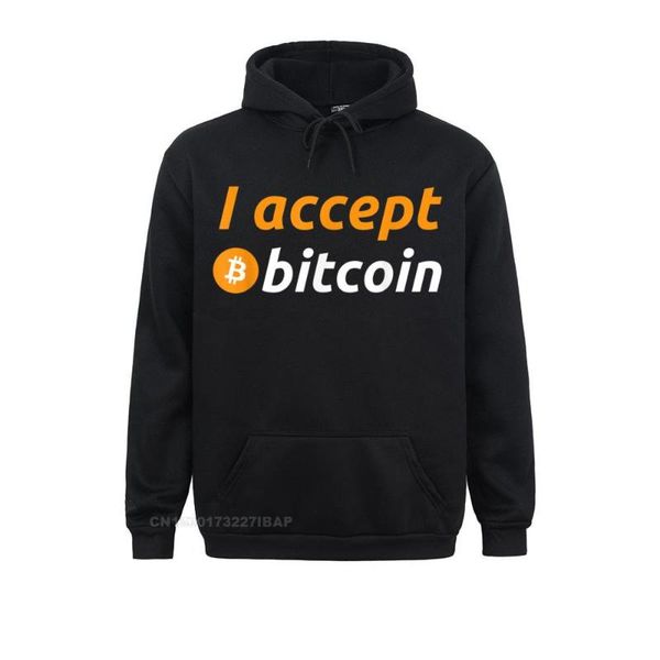 Sudaderas con capucha para hombre Aceptan divertido Crypto Trader BTC Investor Familia Estudiante Camisa Estampado Ropa SummerMen's Men'sMen's