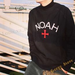Heren Hoodies Sweatshirts Alfabet Gedrukt O-Neck Hoogwaardige Noah Floral Hoodie voor Mens Simple Oversized Multi-Color Classic New Noah Sports Shirt T240419