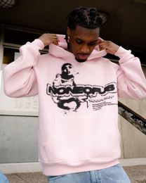 Sudaderas con capucha de hombres de la moda americana no sudadera harajuku sudadera suelta de sudadera suelta de sudadera suelta hombres mujeres hip hop top y2k ropa 230814