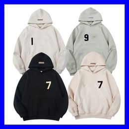 Sweats à capuche pour hommes et femmes Automne Hiver 2023 Nouvelle marque de mode EssentialSweatshirts Saison 8 Double Line 1977 Pull floqué numérique Lâche Décontracté