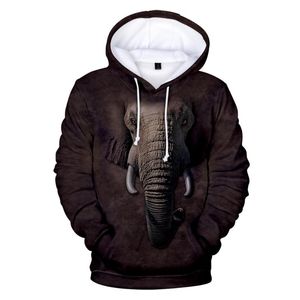 Heren Hoodies Sweatshirts Animal Elephant Hoodie Orangutan Tiger 3D Casual Men Women Sweatshirt Harajuku Oversized Hooded Pullovermen's