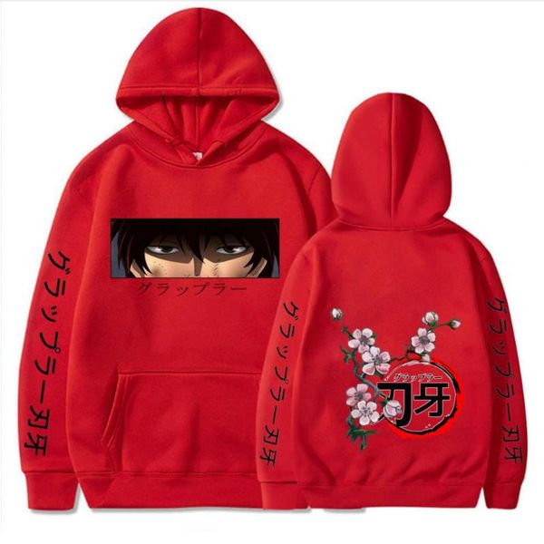 Sweats à capuche pour hommes Sweats Anime Baki HANMA Hommes / Femme Sweat à capuche Harajuku Casual Cosplay Sweat Unisexe Streetwear HipHop Male Oversize Plus