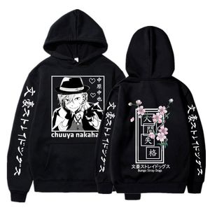 Sweats à capuche pour hommes Sweats Anime Bungo Stray Dogs Chuuya Nakahara Sweat à capuche cosplay Hommes Femmes Automne Hiver Sweat Polaire Pull Chaud