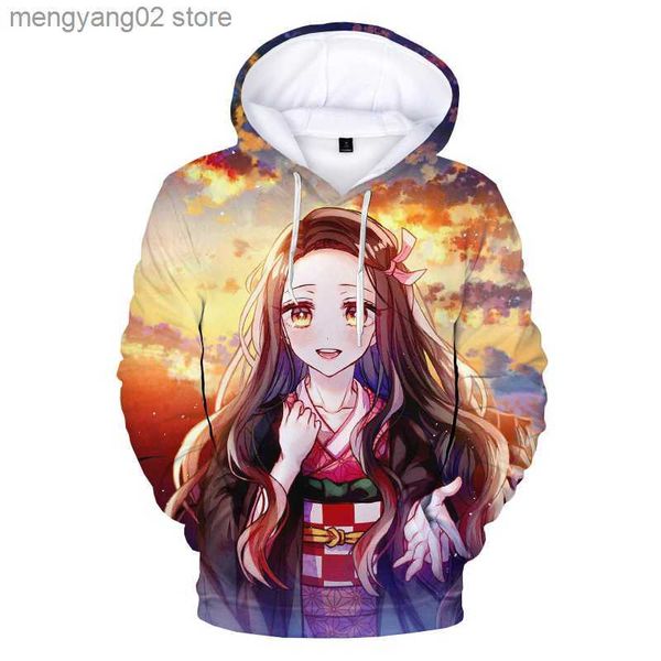 Sudaderas con capucha para hombre Sudaderas anime Demon Slayer Kamado Nezuko Cosplay Viene Estampado en 3D Sudaderas con capucha Hombres Mujeres Jersey Otoño Sudaderas Ropa T23628