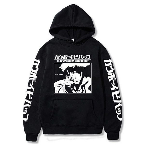 Sweats à capuche pour hommes sweats Anime cadeau Cowboy Bebop sweat à capuche confortable hauts survêtement Sudadera Felpa Moletom G221008