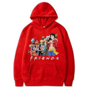 Sweats à capuche masculine Sweatshirts Anime Sweat à capuche One Piece Men et femmes Harajuku Pullover Long Streetwear Topsmen's Bles 451