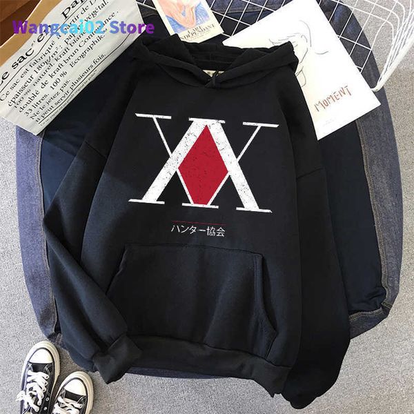 Sweats à capuche masculine Sweatshirts Anime Hunter x Hunter Sweat à capuche pour hommes Femmes Long Manga Anime Kurapika Hxh Devil Eye Hoodie Pullover Tops Gift Men Hoodie 020723H