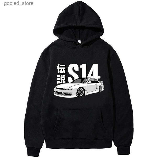 Sweats à capuche pour hommes Sweatshirts Anime Initial D Sweat à capuche Drift JDM Pull surdimensionné Sweat-shirt Taille UE Silvia Streetwear S Comic14 Japan Car Manches longues Unisexe Q231110