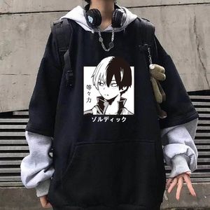 Sweat-shirt à capuche pour hommes, imprimé Anime My Hero Academia, unisexe, drôle, So Todoroki, manches longues, Hip Hop, 230206