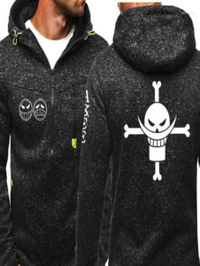 Sudaderas con capucha para hombre Sudaderas Anime One Piece Barba blanca PortgasAce Sudadera con capucha Cosplay Sudadera con capucha de lana Disfraces Abrigo con estampado de calavera para hombre 7526706