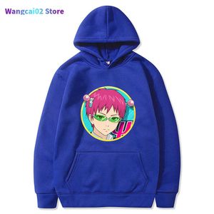 Heren Hoodies Sweatshirts Anime Saiki K Heren Hoodie Print Women Casual Harajuku Herfst Sweatshirt Lange mouw jas jas grappige pullover tops 022023H