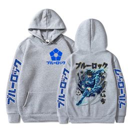 Heren Hoodies Sweatshirts Anime Sweatshirt Blue Lock Men's Hoodie Harajuku Unisex Fashion Casual Hoodie Heren Street Apparel Isagi Yoichi Gedrukte top Y2K 230424