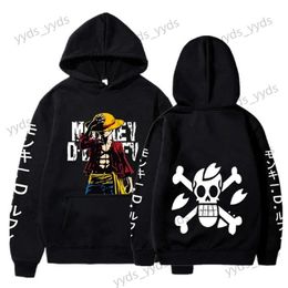 Sudaderas con capucha para hombre Sudaderas Anime Sudaderas Luffy Roronoa Zoro Manga Sudaderas con capucha Hombres Mujeres Harajuku Casual Jersey Oversize Fleece Tops Y2K Ropa T240124