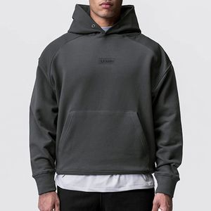 Sudaderas con Capucha para Hombres Sudaderas Otoño E Invierno Nuevo Suéter para Hombres Marca de Moda Europea y Americana Suéter con Capucha de Color Sólido Abrigo Deportivo Versátil con Caída de Hombros para Hombres