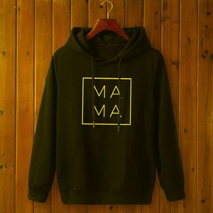 Heren Hoodies Sweatshirts Aankomst Harajuku Mama Square Printing PULLOL Sweatshirt Hip Hop Streetwear Men Black Hoodiesmen's