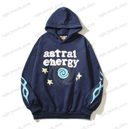 Sweats à capuche pour hommes Sweatshirts Astral Energy Lettre Mousse Planète Polaire Sweat à capuche Sudaderas Unisexe Ropa Hombre Streetwear Baggy Pull Velours Sweat T240122