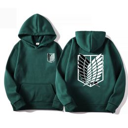 Sweats à capuche pour hommes Sweatshirts Attaque sur Titan Sweat à capuche pour homme Anime Hoodies Hommes Femmes Streetwear Pull Harajuku Shingeki no Kyojin Hoodies Sweat Vêtements 230310