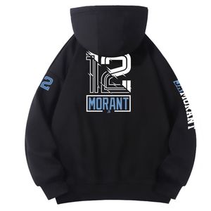 Sudaderas con capucha para hombre Sudaderas tendencia de otoño e invierno estrella del fanático del baloncesto Morant sudaderas con capucha de algodón sueltas y cálidas chaqueta de viento 12 230302