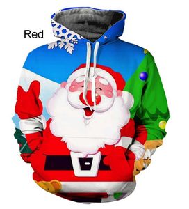 Heren Hoodies Sweatshirts Herfst- en Wintermode Nieuwe Kerstboom Heren en Dames Koppels Kerstboomtrui Kerstman Elanden 3D HoodieL231020