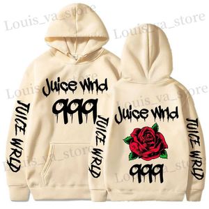 Sweats à capuche masculine Sweatshirts d'automne chanteur de rap Juice Wrld Sweat à capuche imprimé pour hommes T-shirt T240419
