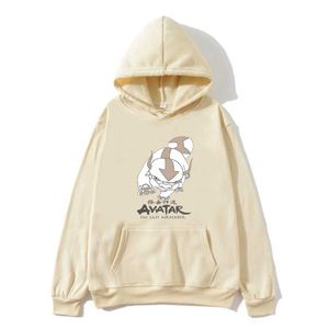 Sweats à capuche masculine Avatar Le dernier Airbender Appa Sweat à capuche Anime avec des vêtements d'impression graphique à capuche pour l'automne / hiver à capuche décontractée Y240510