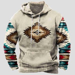 Hoodies voor heren Sweatshirts Azteekse hoodies Heren streetwear Vintage kleding Casual sweatshirt Losvallend American Western Cowboy Come Man's Oversized Hoodie YQ231013