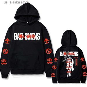 Sudaderas para hombres sudaderas sudaderas Bad Omens Band Tour 2023 American Music Hoodies de impresión de doble cara Un recorrido por el concreto Jungle Tour Hoodies Men Women Clothing T230731