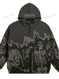 Heren Hoodies Sweatshirts GROTE PROMOTIE Y2K Herfst en winter Heren Gothic Millennium Style Ronde Hals Skeleton Sweater Nieuwe Lange Mouw Schedel Topjas T231123