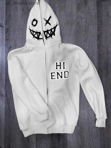 Sweats à capuche pour hommes Sweats Bigorange Coton Harajuku Hoodie Femmes Full Zip Up Hooded Y2k Hip Hop Womens Streetwear Long Sleeve Winter Zip Hoodie T230731