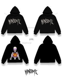 Hoodies voor heren Sweatshirts Zwarte hoodie met dubbelzijdig patroon en gotische schedel-maan-hoodie High Street losse, puur katoenen hoodies voor heren en dames y2kyolq