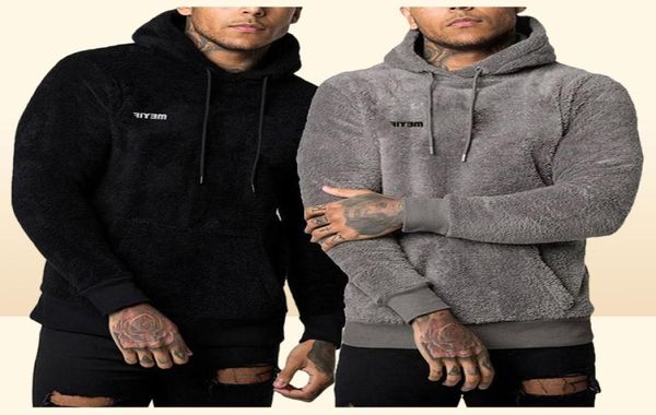 Sweats à capuche pour hommes Sweatshirts Blank y Gym Sweat à capuche Pull Sweat-shirt Hiver Chaud Fuzzy Épais Velours Brodé Personnalisé Men7765944