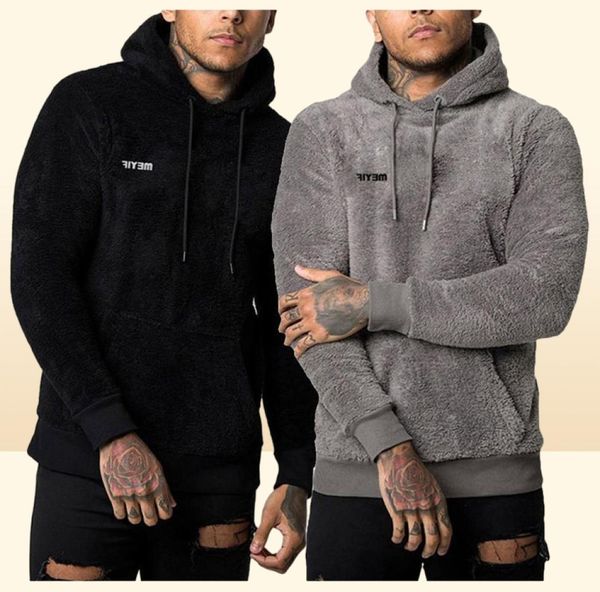 Sweats à capuche pour hommes Sweatshirts Blank y Gym Sweat à capuche Pull Sweat-shirt Sweatsuit Hiver Chaud Fuzzy Épais Velours Brodé Personnalisé Men8582314