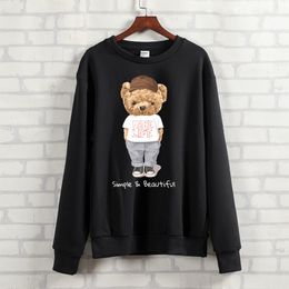 Heren Hoodies Sweatshirts Blingpaw Teddy Bear maakt het leven eenvoudig Beautiful Gedrukte Unisex Crewneck Sweatshirt Heavy Blend Loose Long Sleeve Herfst kleding 230105