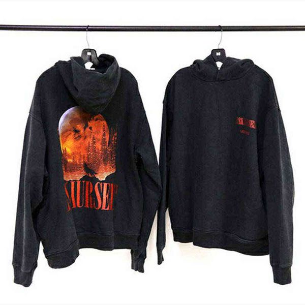 Sweats à capuche pour hommes Sweatshirts Blood Moon Night Wolf Impression Askyurself Sweat à capuche Hommes Femmes Askyurself Pull Vintage Sweatshirts T220901