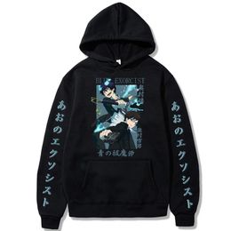 Sweats à capuche pour hommes Sweats Blue Exorcist Harajuku Funny Okumura Rin Yukio Brother Hoodie Hommes Femmes Sweat Sportswear Loog Sleeve Gift