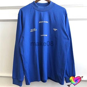 Sweats à capuche pour hommes Sweatshirts Blue Jesus Is King Crew Neck Sweat à capuche Hommes Femmes Sweatshirts surdimensionnés 2022 Manches longues Ye Tour Sweat à capuche J230823