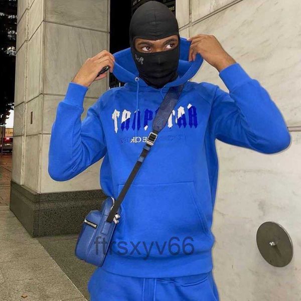 Sweats à capuche pour hommes Sweats Sweats Blue Trapstar Hoodie 2022 Produits tendances de qualité supérieure Men de qualité Fashion Fashion Casual Hooded Set Y2211 2B1R