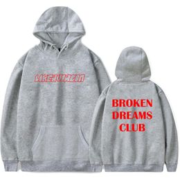 Sweats à capuche pour hommes Sweatshirts Broken Dreams Club Sweat à capuche Imprimer Hip Hop Hommes Femmes Pull Casual Poche À Manches Longues Unisexe Tops À CapucheHommes