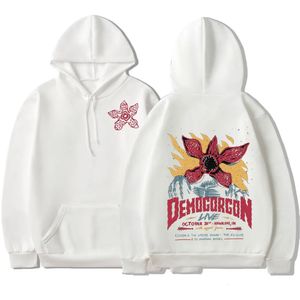 Hoodies voor heren Sweatshirts Cannibal Flower Monster Print Heren sweatshirt met capuchon Streettrip Pullover Stranger Things Eddie Munson The Demogorgon Hoodie 231204