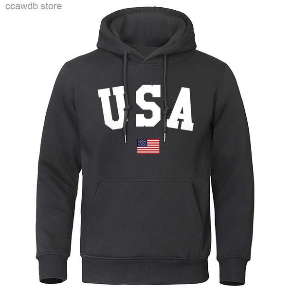 Sweats à capuche pour hommes Sweatshirts Capital Usa et drapeau des États-Unis Hommes Sweat Japon Anime Vêtements Automne Sweats à capuche amples Mode Poche Chaud Pulls T240110