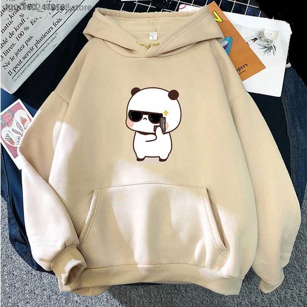 Sweats à capuche pour hommes Sweatshirts Dessin animé Bubu Dudu Graphique Sweats à capuche drôle Panda Bear Sweat-shirt à manches longues Pull Filles Kawaii Y2k Sudadera Femmes Vêtements Hommes Q231110