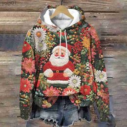 Heren Hoodies Sweatshirts Cartoon Kerstman Dames Hoodie Winter Oversized Sweatshirt Met Capuchon Kerstkleding Voor Dames Harajuku Print Jas TopsL231107