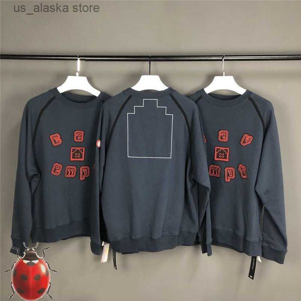 Sudaderas con capucha para hombre Sudaderas CAVEMPT.CE Bordado Parche Carta Tela pesada Cuello redondo Sudaderas Hombres Mujeres Oversize Streetwear Sudadera con capucha Japón T230819