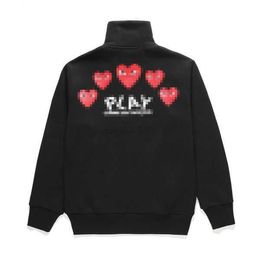 Moletons masculinos Moletons Cdg Garcons Designer Essentialhoodiy Com Des Mockneck Jogar Big Heart Hoodie Full Zip Up Bege Marca Essentialhoodies 3 Lm53