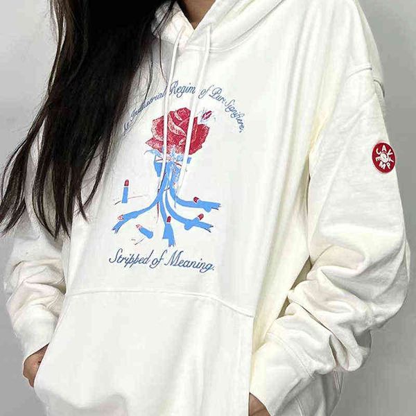 Sweats à capuche pour hommes Sweatshirts CE Cav Empt Sweat à capuche blanc Cordon de serrage Rose Imprimé Lettre Brodée Couples Femmes Hommes À Capuchon T220901