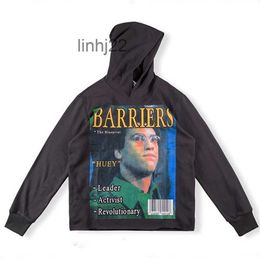 Heren Hoodies Sweatshirts Celebrity Kwaliteit Hoodie Jong Geel Hoode Barrières Boksen Gedrukt Oversized Fleece Heren Sweatshirt 555555alb06IDZ