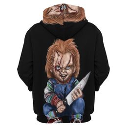 Sweats à capuche pour hommes Sweatshirts Childs Play Horror Movie Chucky Sweat à capuche pour hommes Vêtements imprimés en 3D dans la mode Harajuku y2k Pulls à capuche 230822