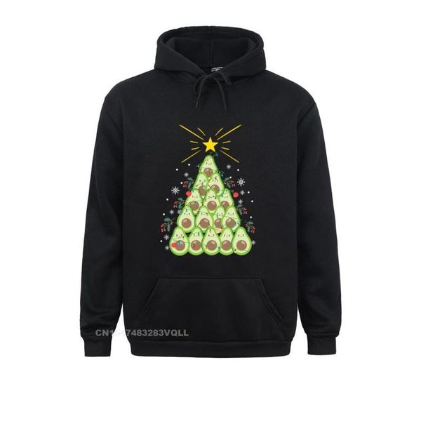 Sudaderas con capucha para hombre Navidad divertido aguacate árbol de Navidad ropa otoño marca familia manga larga hombres GeekMen's