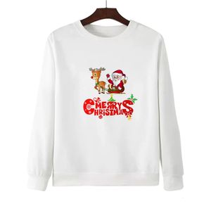 Sweats à capuche pour hommes Sweatshirts CLOOCL Sweat-shirts de Noël Dessin animé drôle Santa Elk Poitrine Chemises imprimées Hommes Tops Femmes Sportswear Polyester Streetwear S-7XL 231205