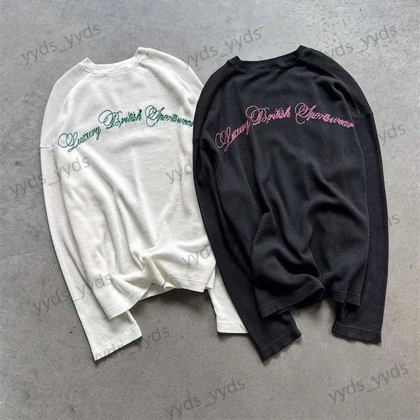 Sweats à capuche pour hommes Sweatshirts Cole Buxton Slogan T-shirt à manches longues gaufré brodé noir blanc S-XL T231127
